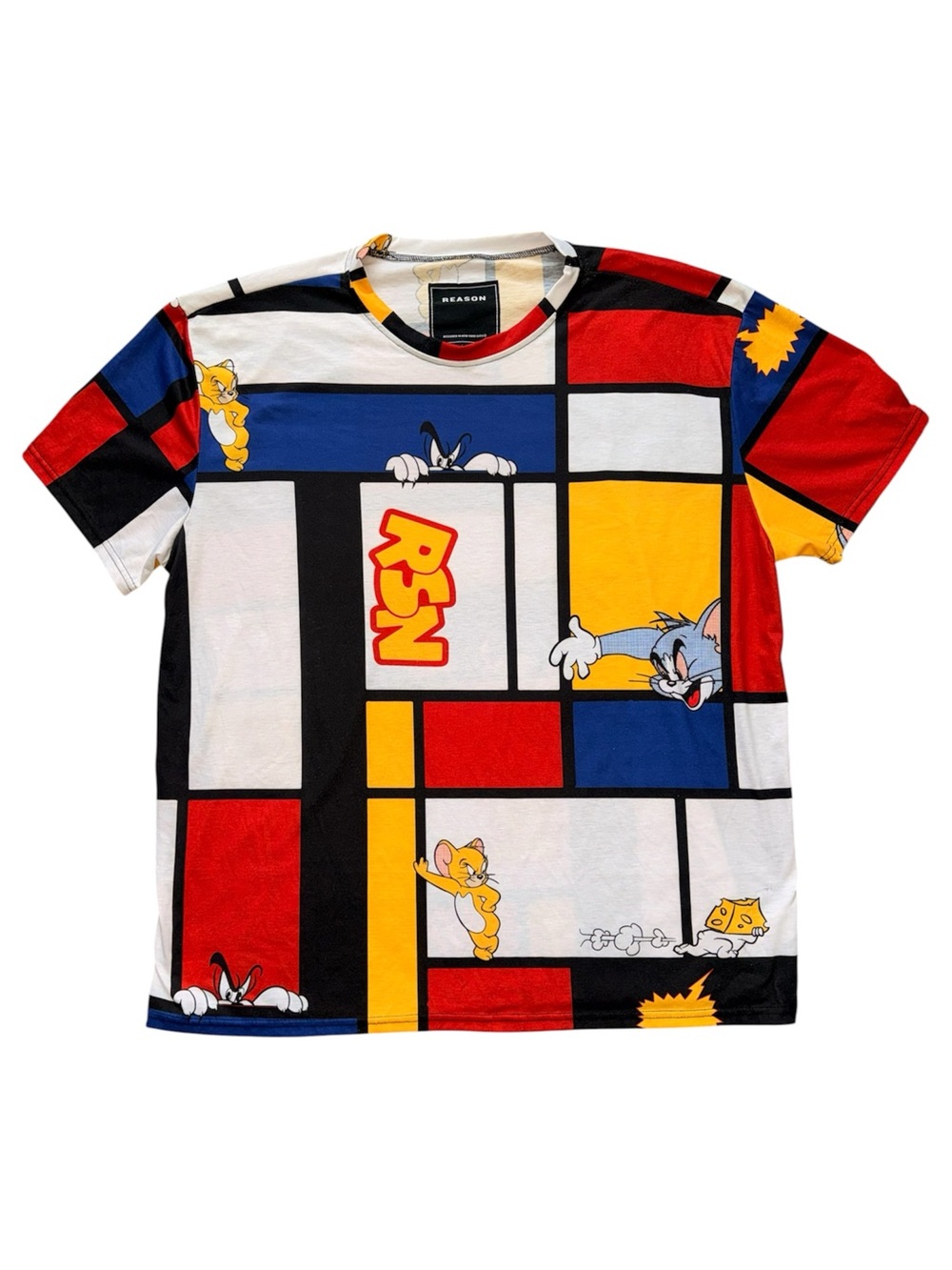 Reason Tom & Jerry All Over Print Graphic T-Shirt 3XL EUC